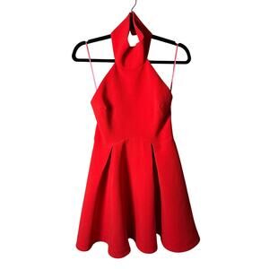 ASOS Red Halter Skater Mini Dress – Size S